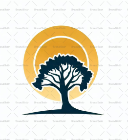 Baumsilhouette und Sonne